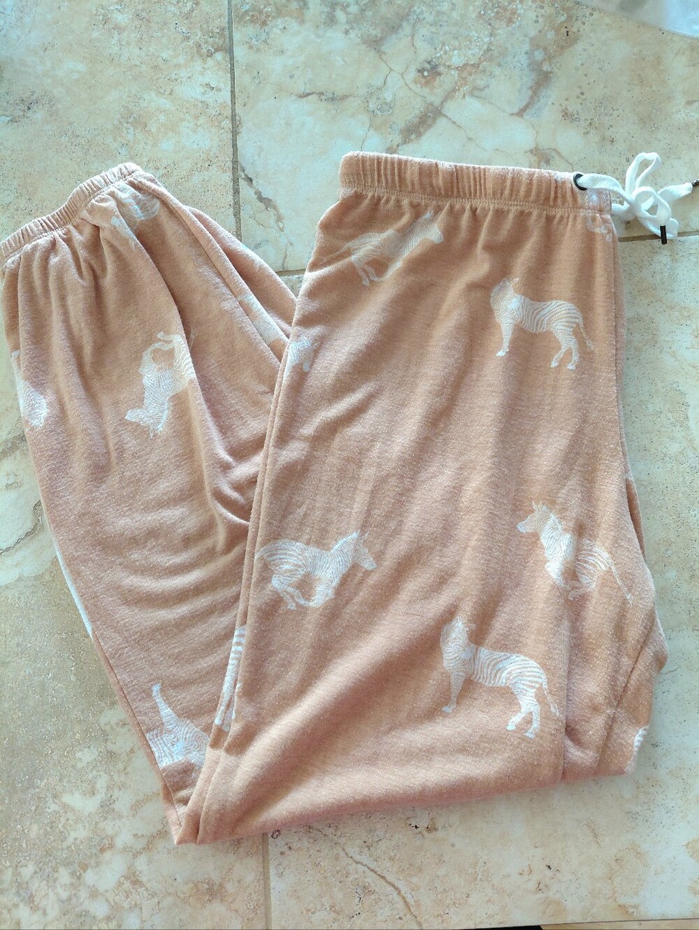 The SOFTEST Honeydew Zebra Long Jogger Pant Womens Size Large